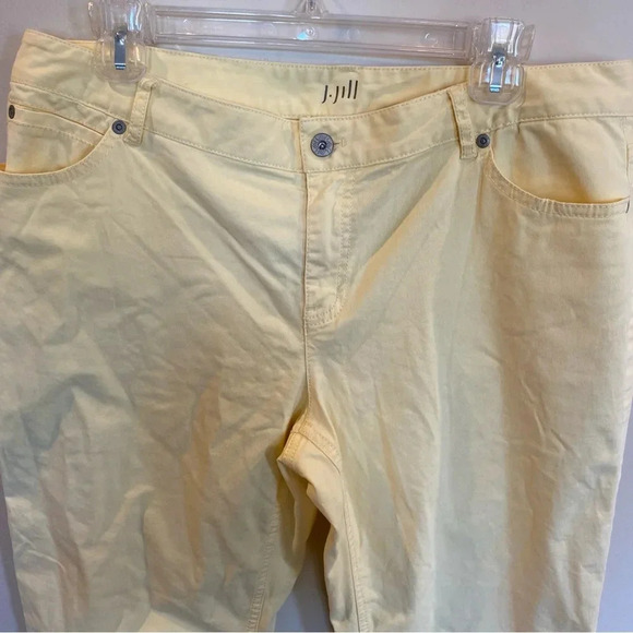 J Jill Yellow Pants Relaxed Boyfriend Fit size 12 - Picture 2 of 4